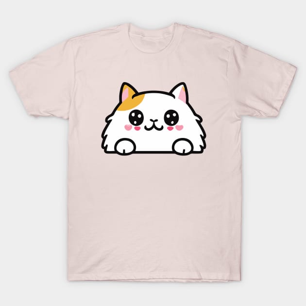 cute kawaii cat face T-Shirt by Kawaii Bomb